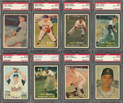 1957 Topps Baseball PSA NM-MT 8 Collection (11 Different)